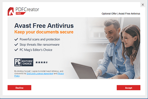 PDFCreator Free Setup Avast Free Antivirus