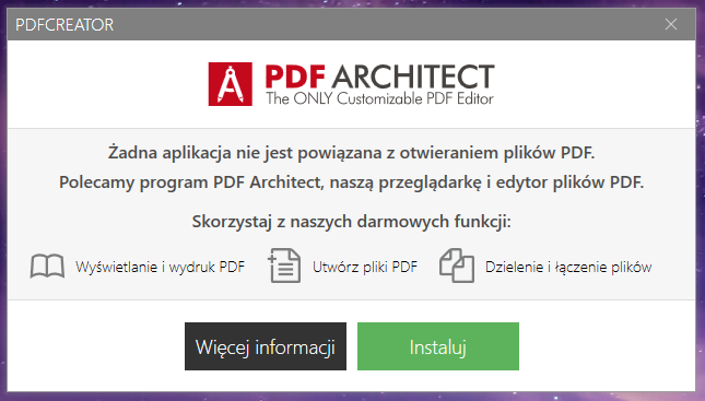 pdf creator problem